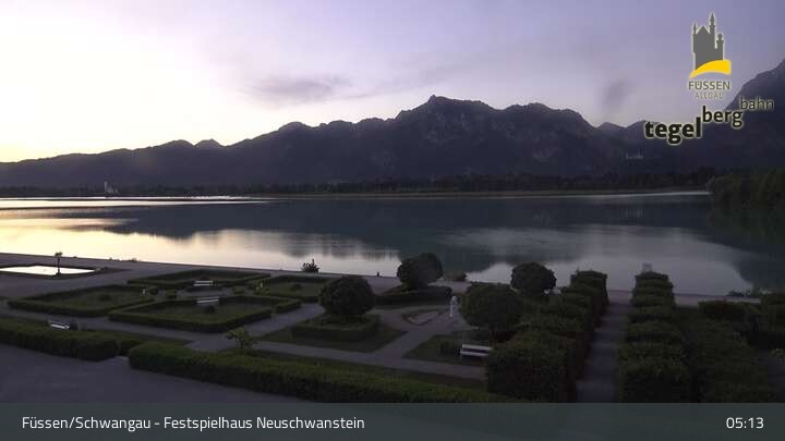 Archiv Foto Webcam Ludwigs Festspielhaus in Füssen