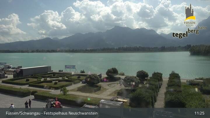 Archiv Foto Webcam Ludwigs Festspielhaus in Füssen