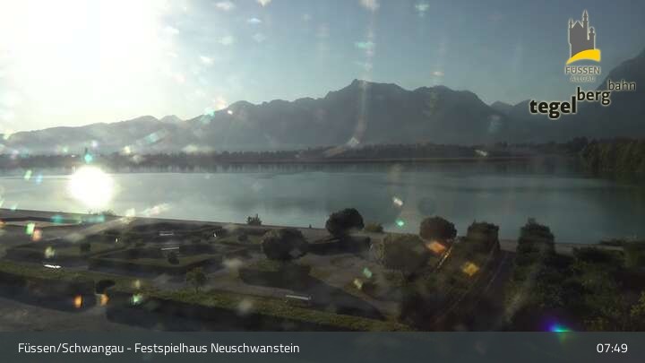Archiv Foto Webcam Ludwigs Festspielhaus in Füssen