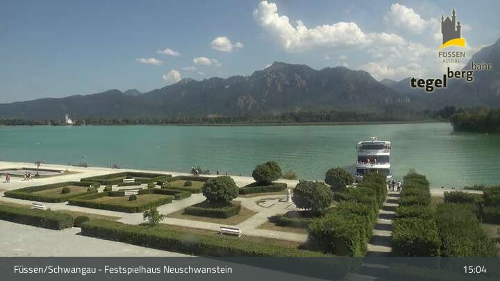 Archiv Foto Webcam Ludwigs Festspielhaus in Füssen