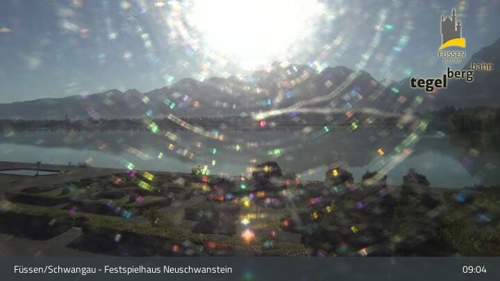 Archiv Foto Webcam Ludwigs Festspielhaus in Füssen