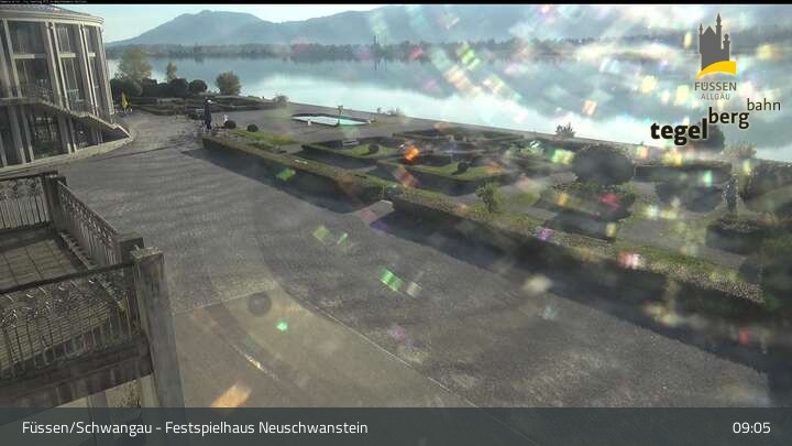 Archiv Foto Webcam Ludwigs Festspielhaus in Füssen