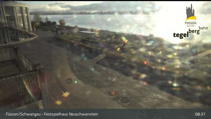 Archiv Foto Webcam Ludwigs Festspielhaus in Füssen