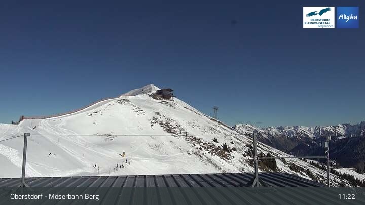 Archived image Webcam Oberstdorf: Möserbahn Top Station