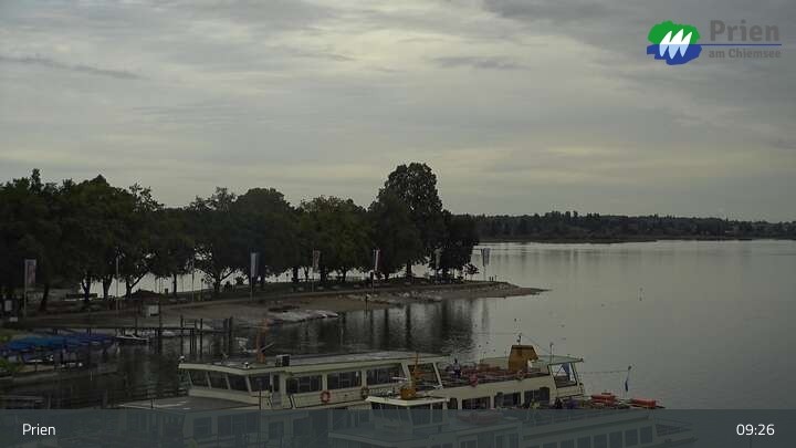 Archived image Webcam Lake Chiemsee - Prien Pier