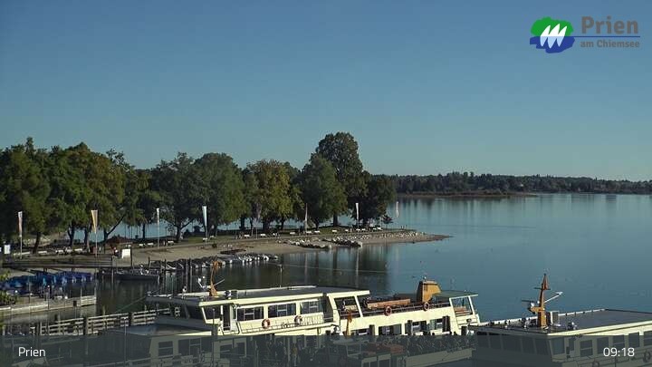 Archived image Webcam Lake Chiemsee - Prien Pier