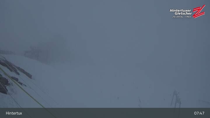 Archiv Foto Webcam Hintertuxer Gletscher: Gefrorene Wand