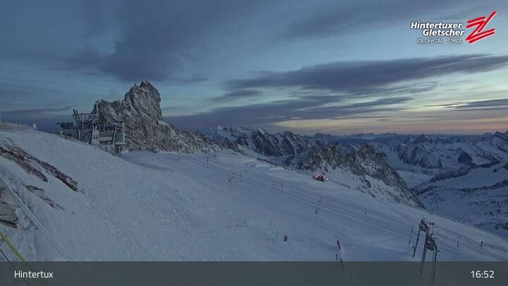 Archiv Foto Webcam Hintertuxer Gletscher: Gefrorene Wand