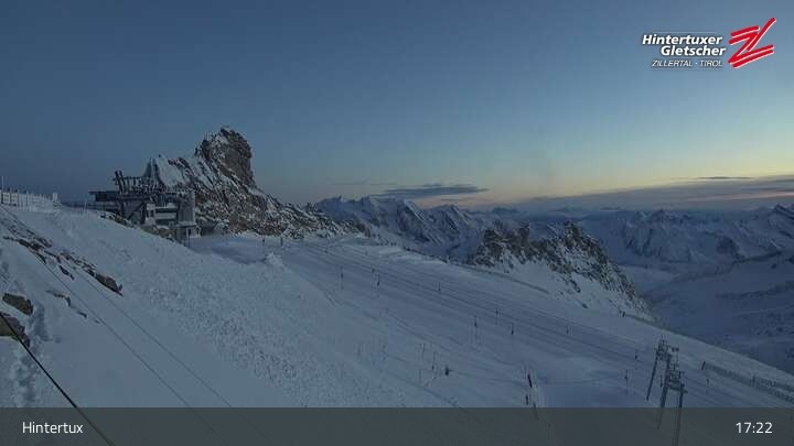 Archiv Foto Webcam Hintertuxer Gletscher: Gefrorene Wand
