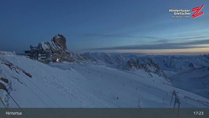 Archiv Foto Webcam Hintertuxer Gletscher: Gefrorene Wand