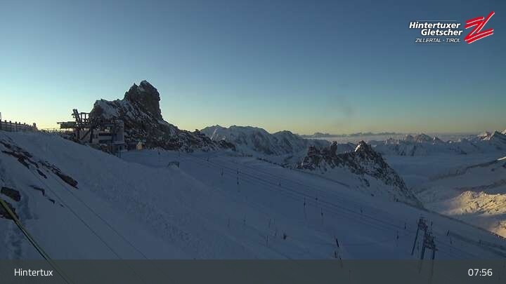 Archiv Foto Webcam Hintertuxer Gletscher: Gefrorene Wand
