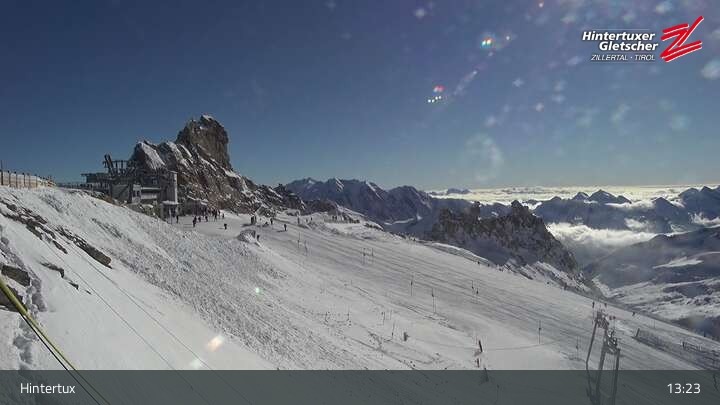 Archiv Foto Webcam Hintertuxer Gletscher: Gefrorene Wand