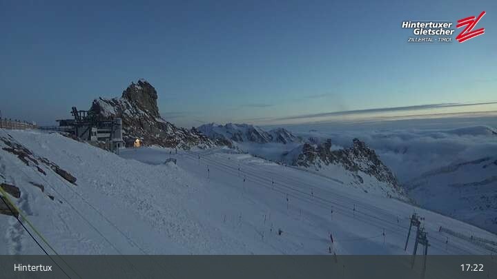 Archiv Foto Webcam Hintertuxer Gletscher: Gefrorene Wand