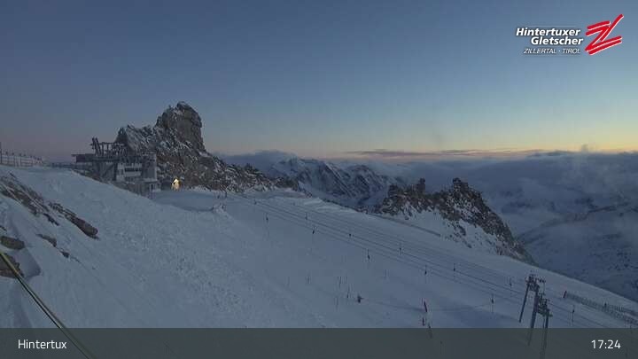Archiv Foto Webcam Hintertuxer Gletscher: Gefrorene Wand