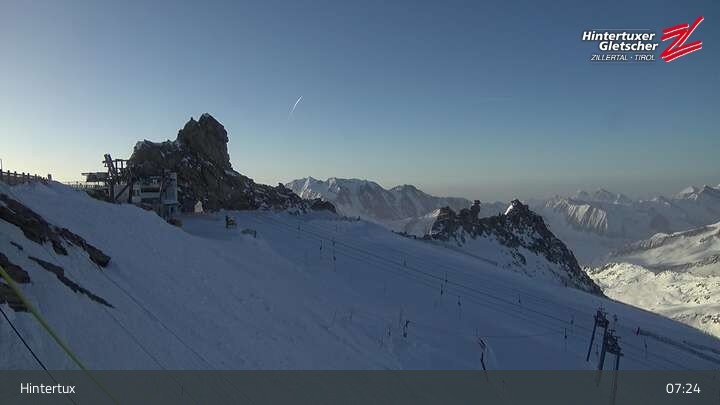 Archiv Foto Webcam Hintertuxer Gletscher: Gefrorene Wand