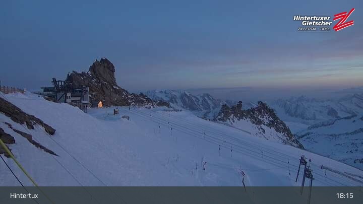 Archiv Foto Webcam Hintertuxer Gletscher: Gefrorene Wand