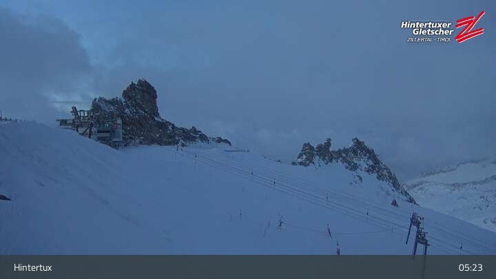 Archiv Foto Webcam Hintertuxer Gletscher: Gefrorene Wand
