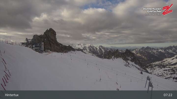 Archiv Foto Webcam Hintertuxer Gletscher: Gefrorene Wand