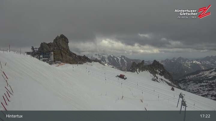 Archiv Foto Webcam Hintertuxer Gletscher: Gefrorene Wand