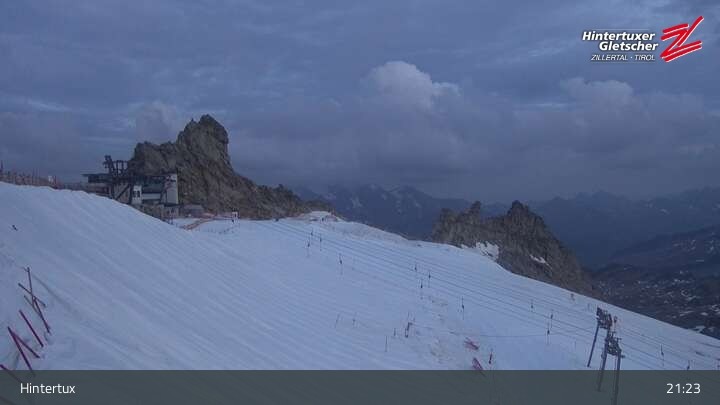 Archiv Foto Webcam Hintertuxer Gletscher: Gefrorene Wand