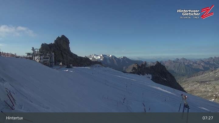 Archiv Foto Webcam Hintertuxer Gletscher: Gefrorene Wand