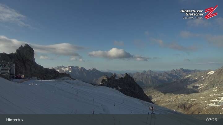 Archiv Foto Webcam Hintertuxer Gletscher: Gefrorene Wand