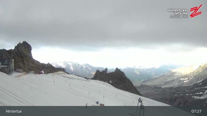 Archiv Foto Webcam Hintertuxer Gletscher: Gefrorene Wand
