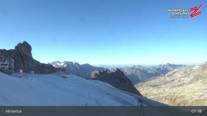Archiv Foto Webcam Hintertuxer Gletscher: Gefrorene Wand
