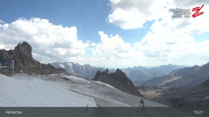 Archiv Foto Webcam Hintertuxer Gletscher: Gefrorene Wand