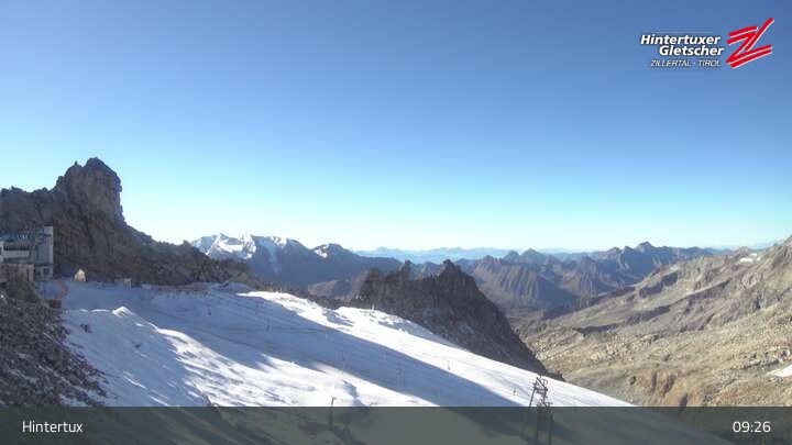 Archiv Foto Webcam Hintertuxer Gletscher: Gefrorene Wand