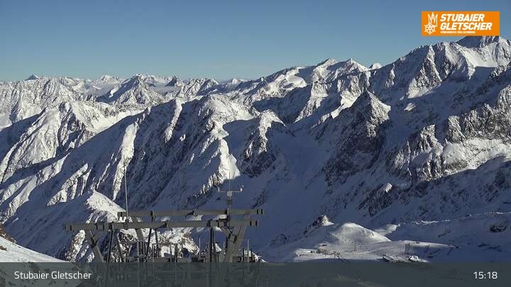 Archiv Foto Webcam Daunjoch Sessellift am Stubaier Gletscher