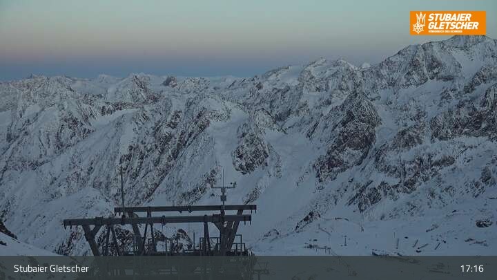 Archiv Foto Webcam Daunjoch Sessellift am Stubaier Gletscher