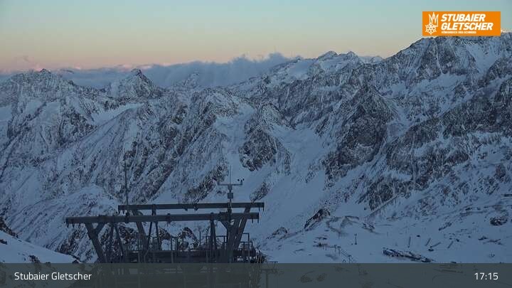 Archiv Foto Webcam Daunjoch Sessellift am Stubaier Gletscher