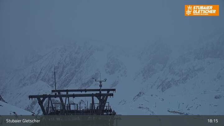 Archiv Foto Webcam Daunjoch Sessellift am Stubaier Gletscher