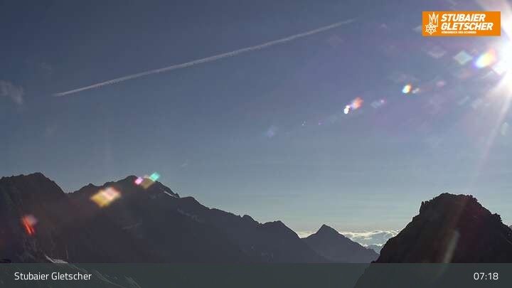 Archiv Foto Webcam Daunjoch Sessellift am Stubaier Gletscher