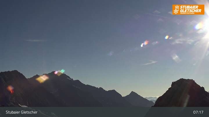 Archiv Foto Webcam Daunjoch Sessellift am Stubaier Gletscher