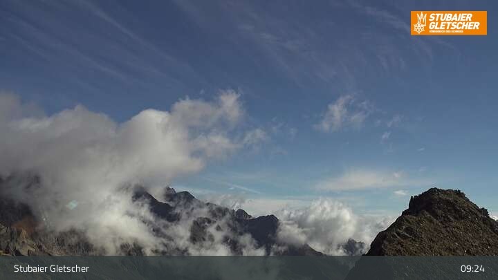 Archiv Foto Webcam Daunjoch Sessellift am Stubaier Gletscher