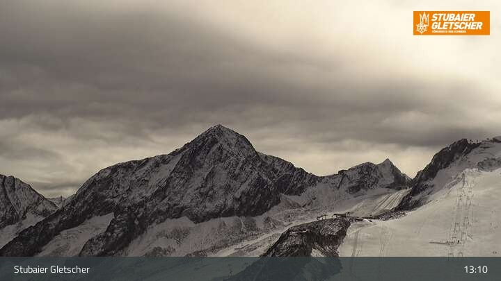 Archiv Foto Webcam Daunjoch Sessellift am Stubaier Gletscher
