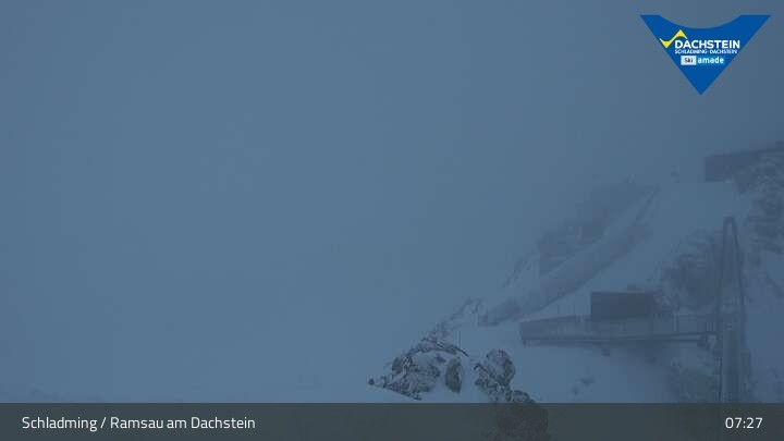 Archiv Foto Dachstein Gletscher: Webcam Bergstation Hunerkogel (2700 m)
