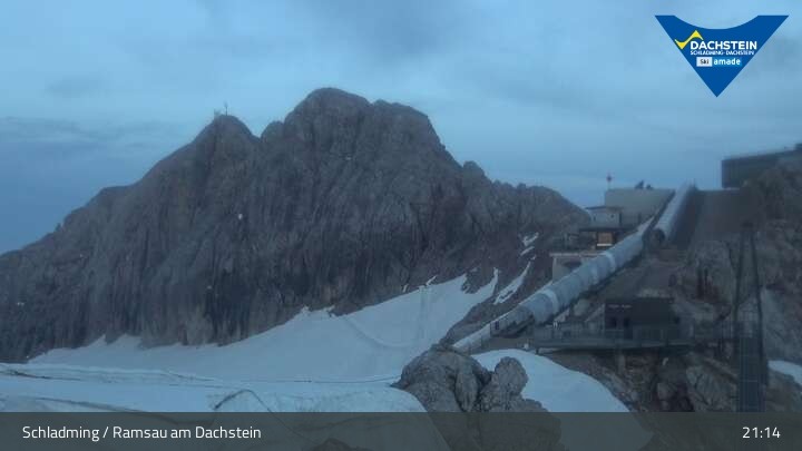 Archiv Foto Dachstein Gletscher: Webcam Bergstation Hunerkogel (2700 m)