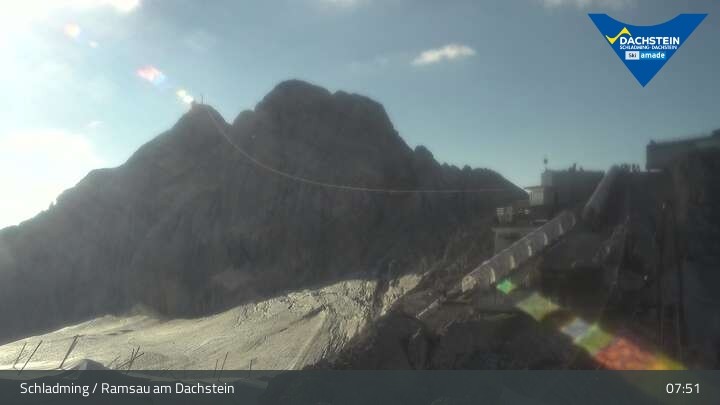 Archiv Foto Dachstein Gletscher: Webcam Bergstation Hunerkogel (2700 m)