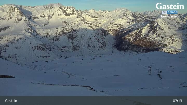 Archiv Foto Webcam Bad Gastein - Sportgastein - Kreuzkogel