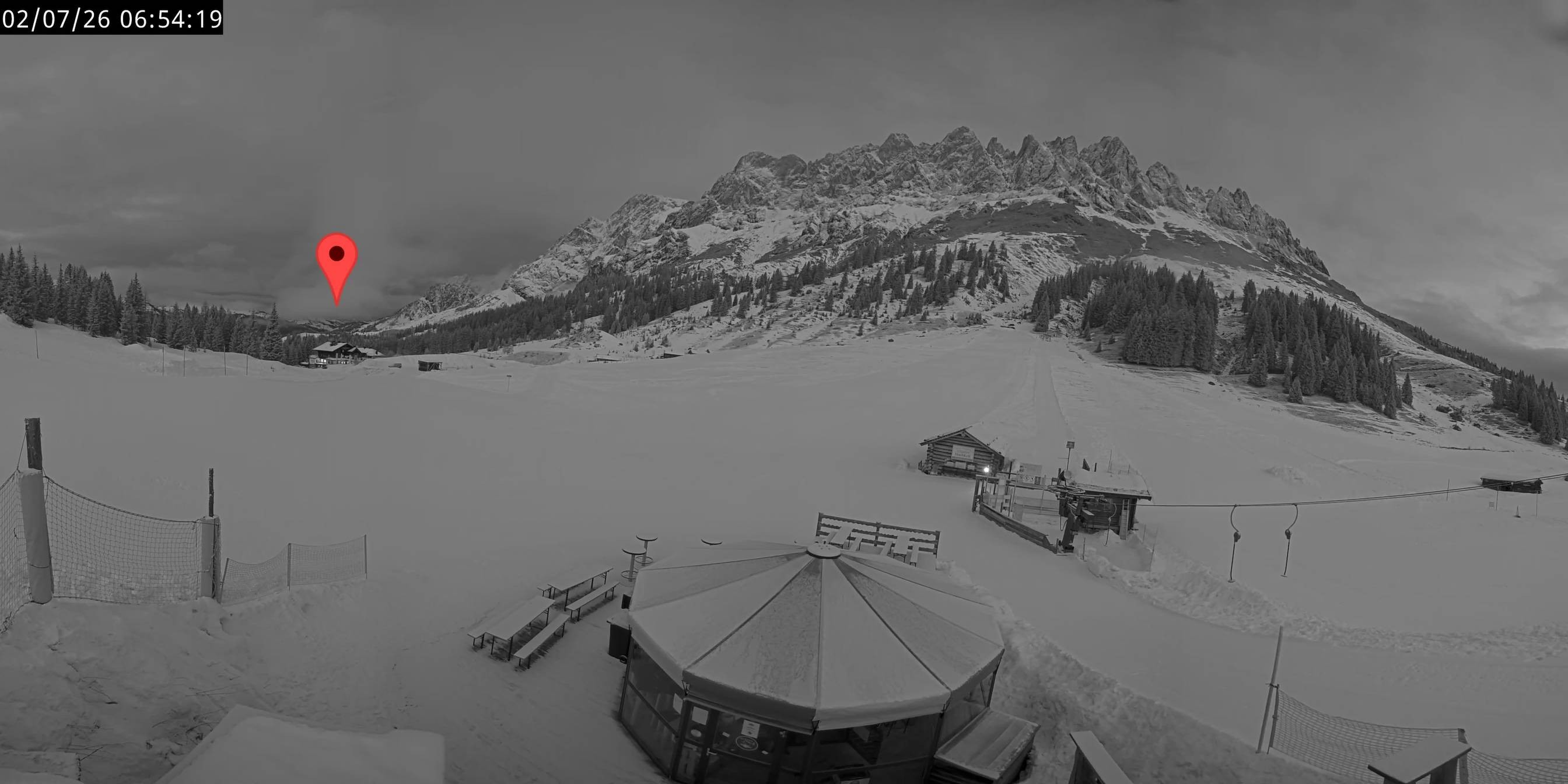Archived image Webcam Mountain inn Arthurhaus at Hochkönig