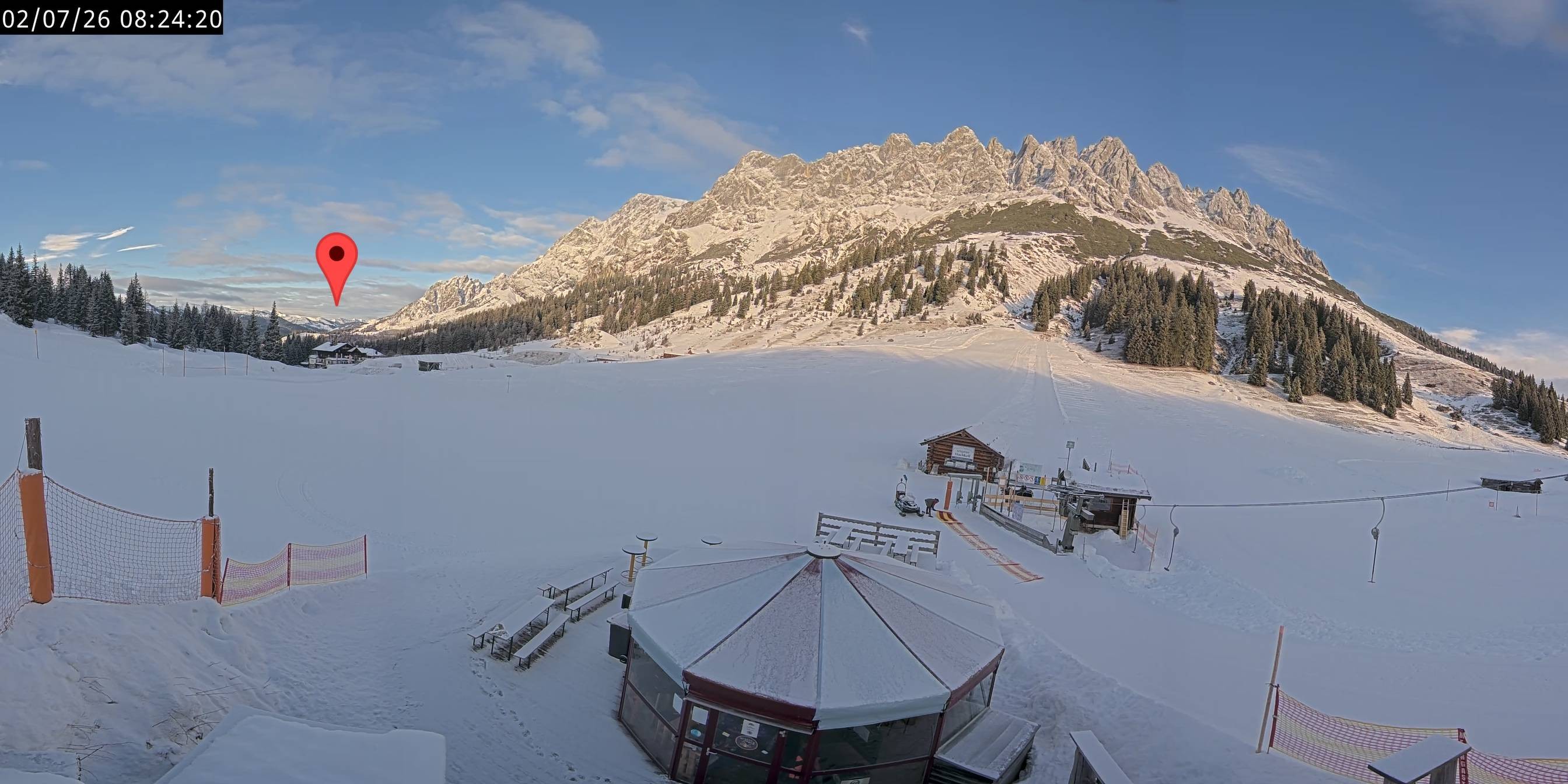 Archived image Webcam Mountain inn Arthurhaus at Hochkönig