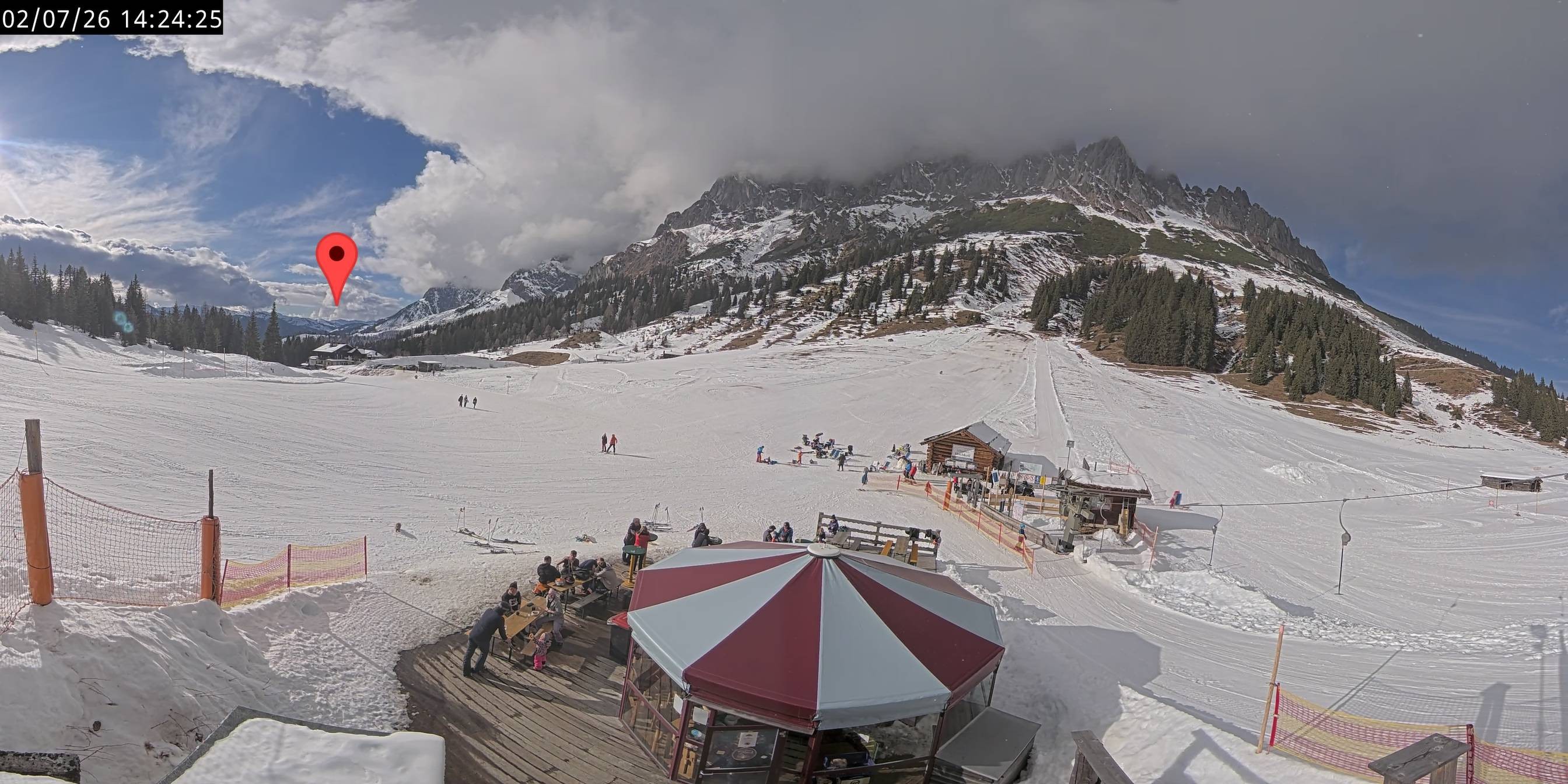 Archived image Webcam Mountain inn Arthurhaus at Hochkönig