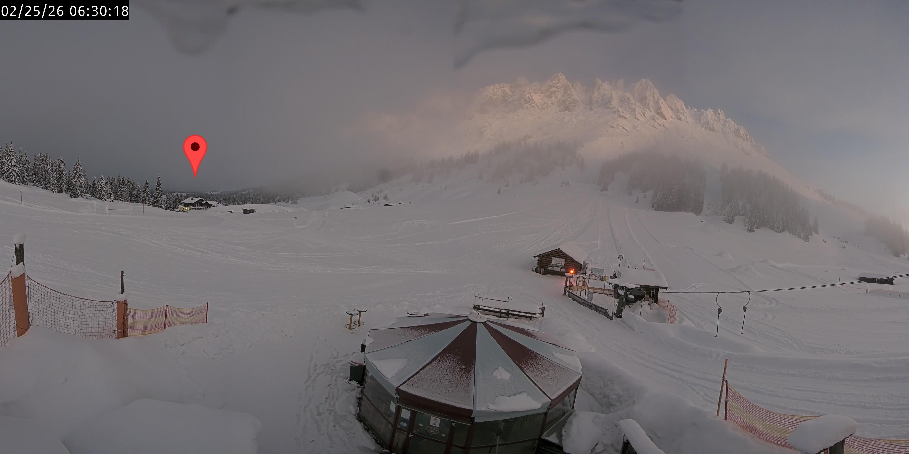 Archived image Webcam Mountain inn Arthurhaus at Hochkönig