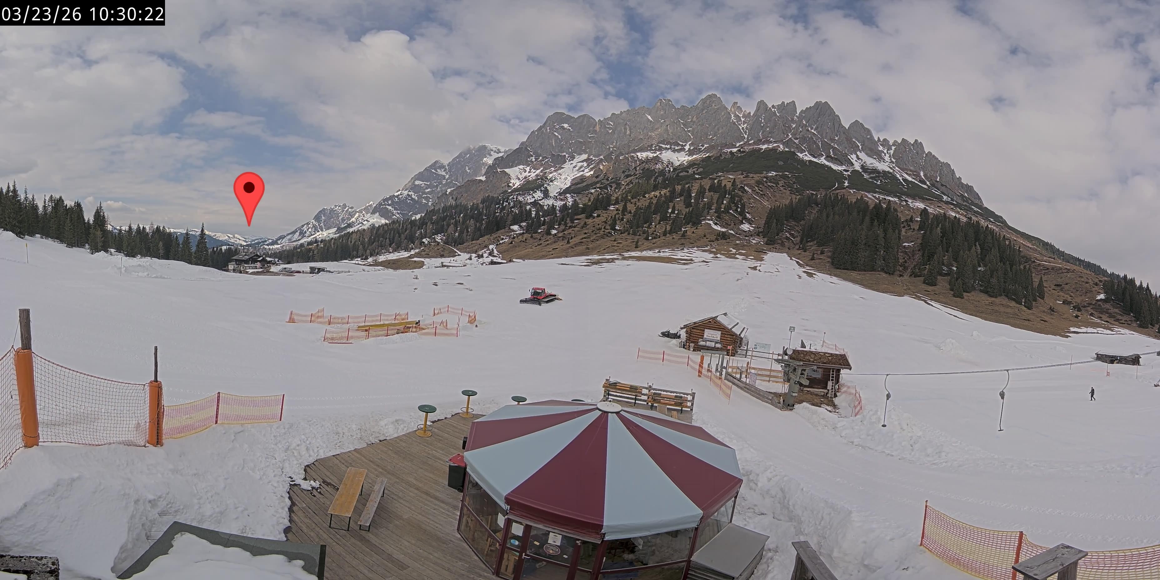 Archived image Webcam Mountain inn Arthurhaus at Hochkönig