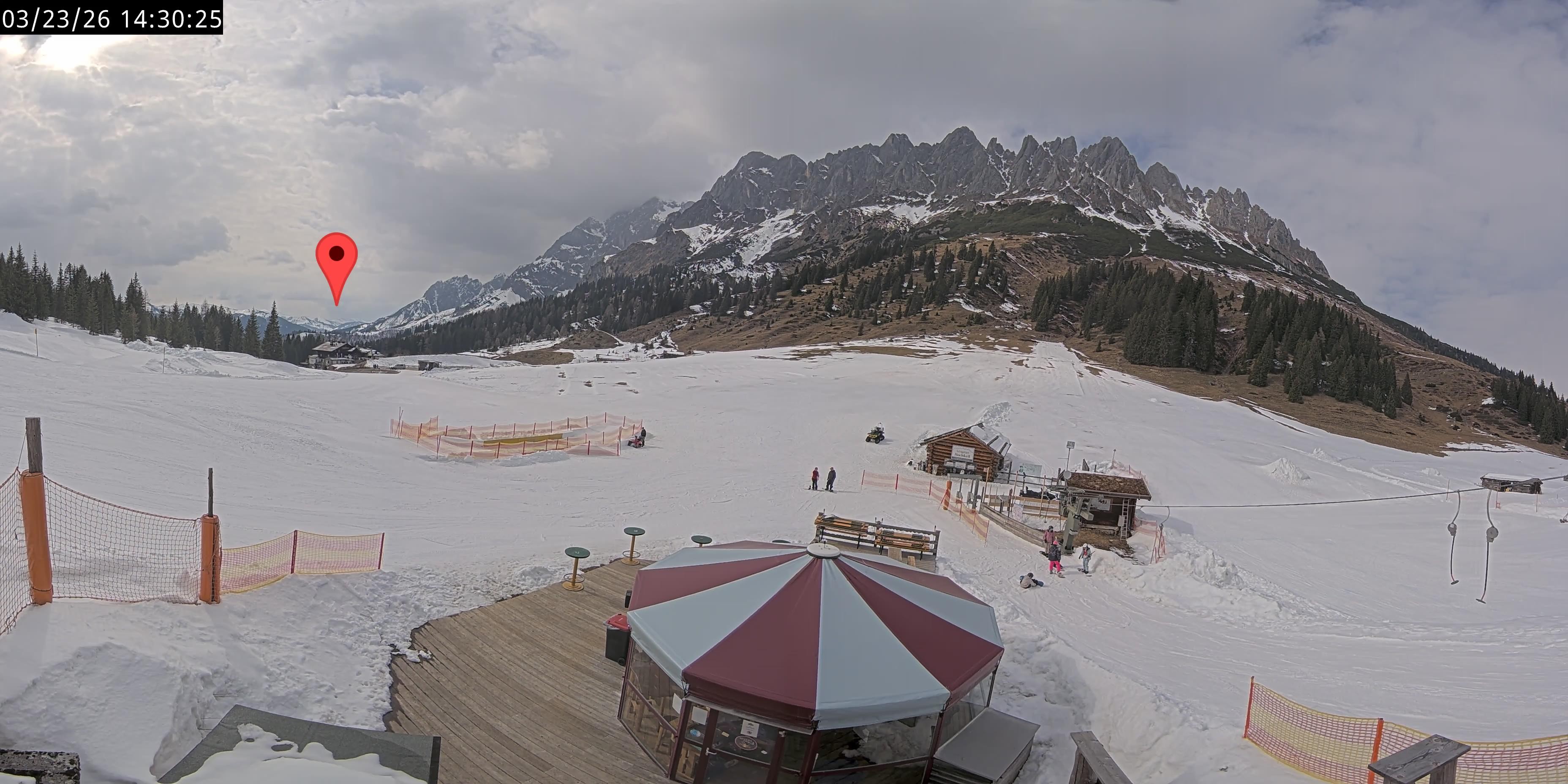 Archived image Webcam Mountain inn Arthurhaus at Hochkönig