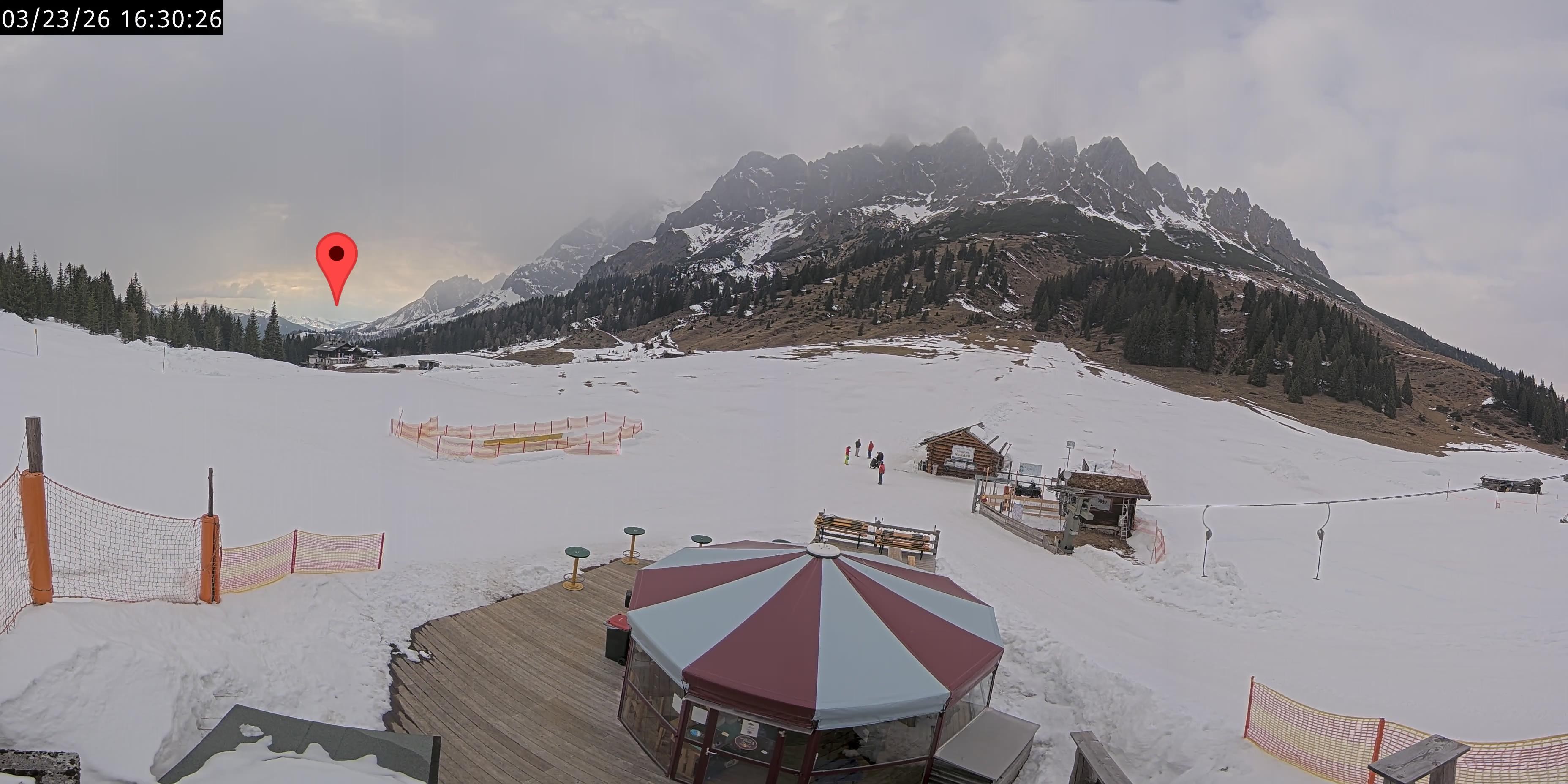 Archived image Webcam Mountain inn Arthurhaus at Hochkönig