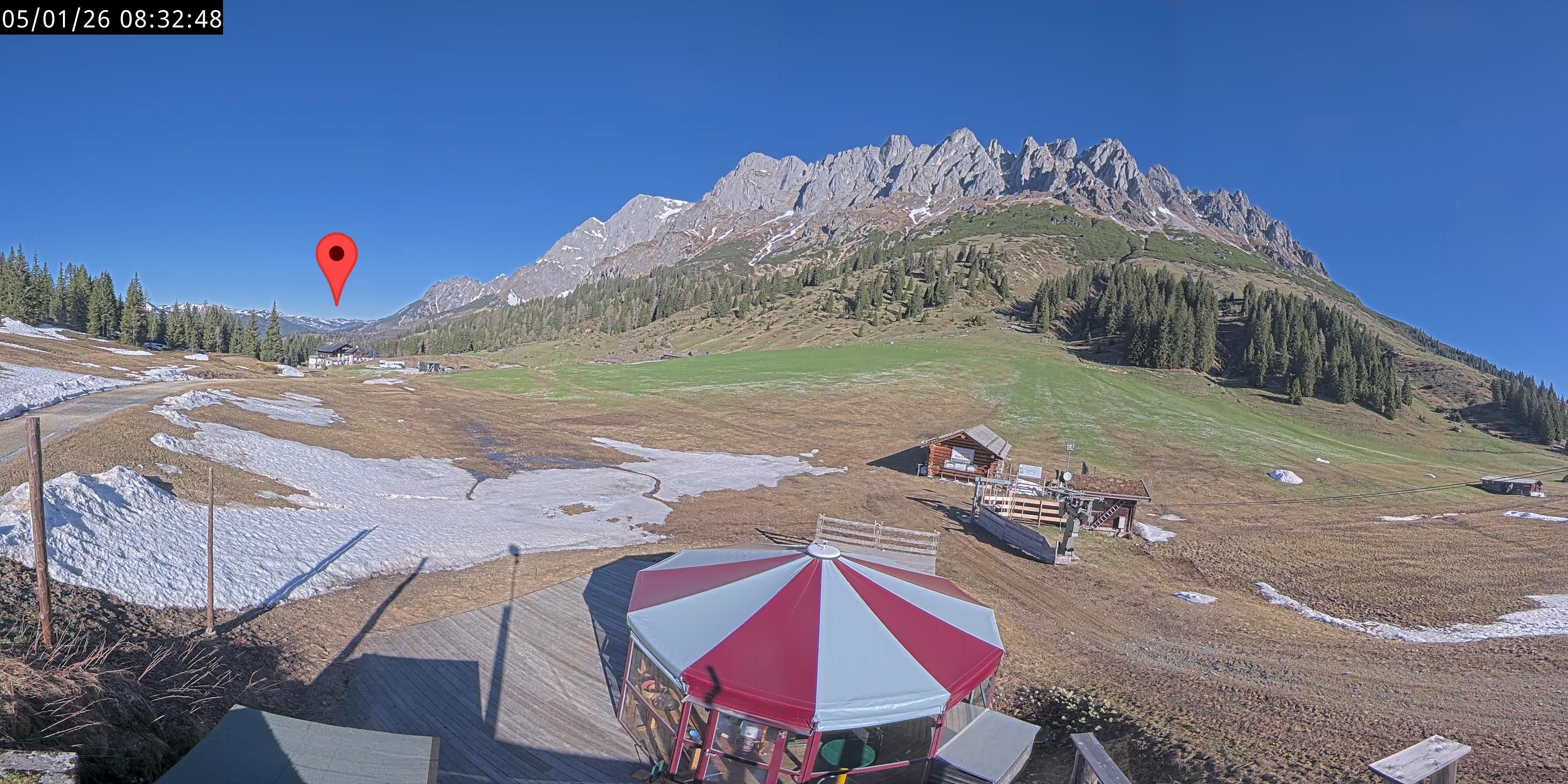 Archived image Webcam Mountain inn Arthurhaus at Hochkönig